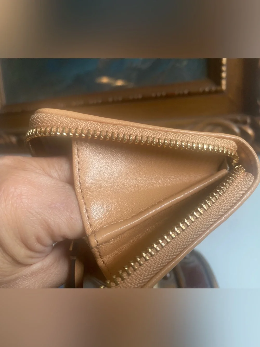 Tory Burch Multi-Color Striped Zip Wallet